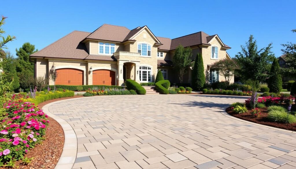 Driveway paving and landscaping Driveway paving and landscaping